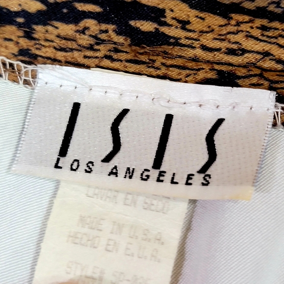 ISIS ♡ Sweet Vintage Los Angeles Snake Skin Print Spandex Stetchy Pants S - Picture 11 of 12